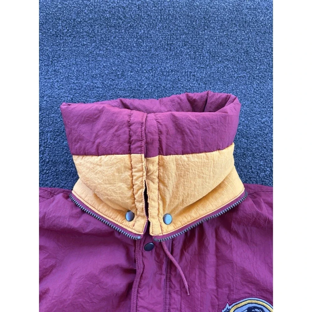 Vintage Washington Redskins Competitor Puffer Jacket XL — NFL 90s Burgundy Gold